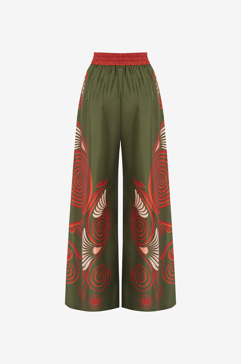 LA DOUBLEJ Seidenhose mit weitem Bein Palazzo Kerylos Placée Damen GRÜN 2
