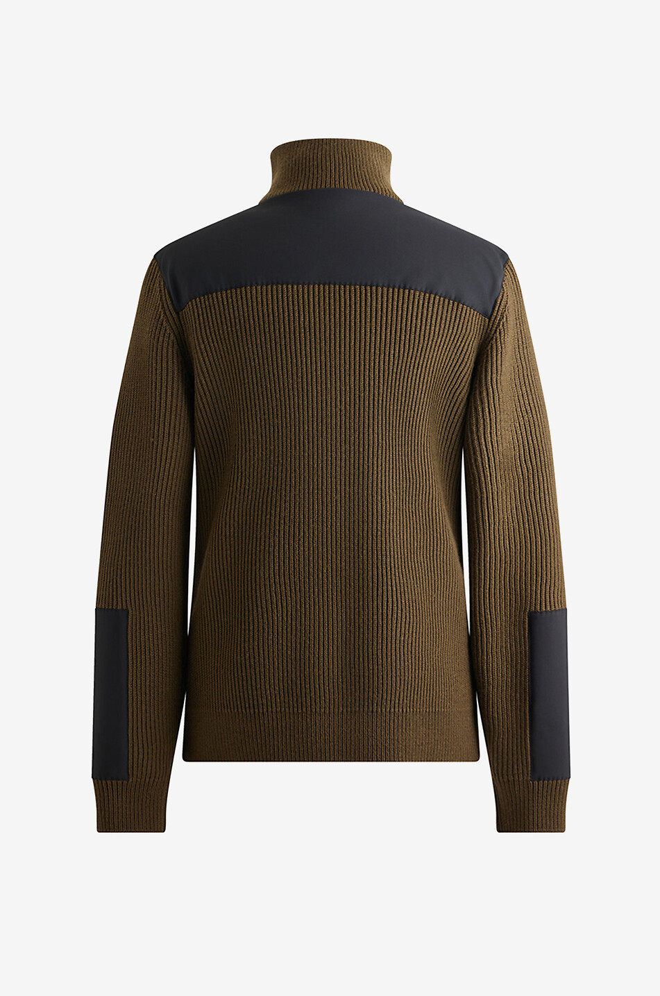 Theodore half-zip ribbed wool jumper