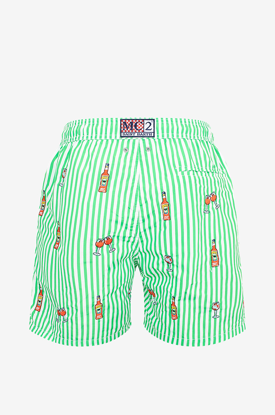 MC2 SAINT BARTH Badeshorts Gustavia Stripes & Aperol Herren GRÜN 2
