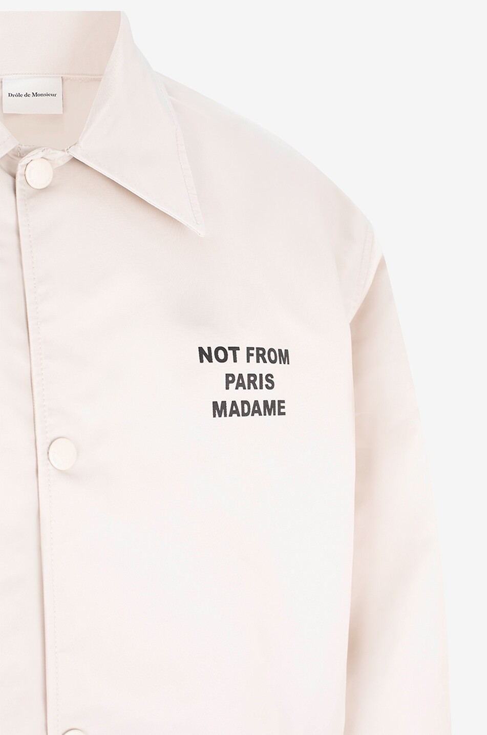 DROLE DE MONSIEUR La Veste Slogan. nylon shirt jacket Men BEIGE 5