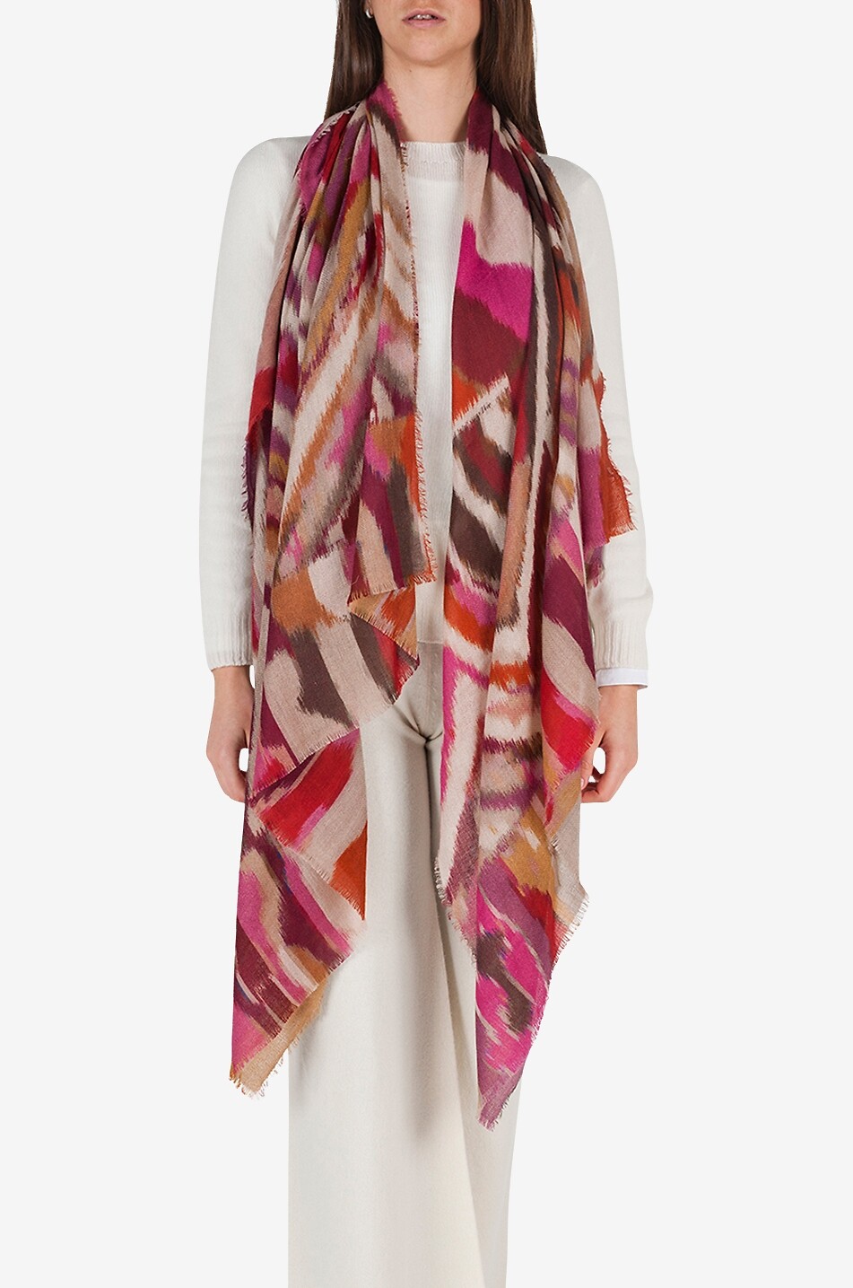 GAYNOR Lea shawl with ethnic patterns Women MULTI COLOURED 3