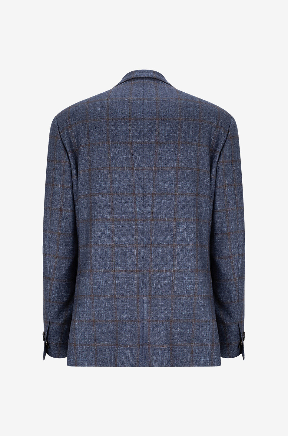 CORNELIANI Academy Light checked wool and silk blazer Men MEDIUM BLUE 2