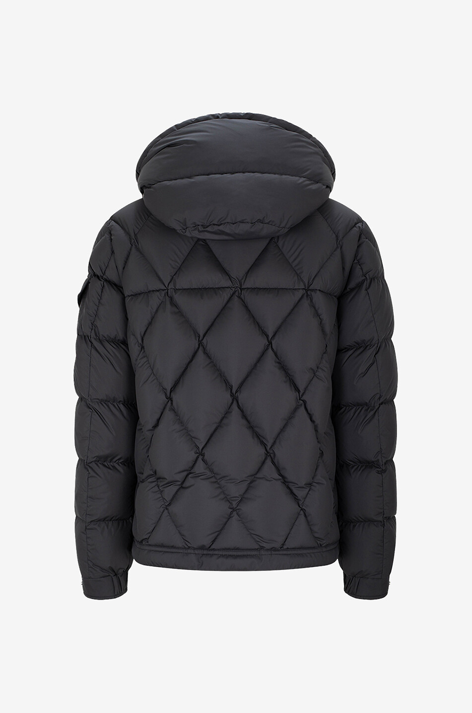 Moncler mens down jacket black with hood best sale