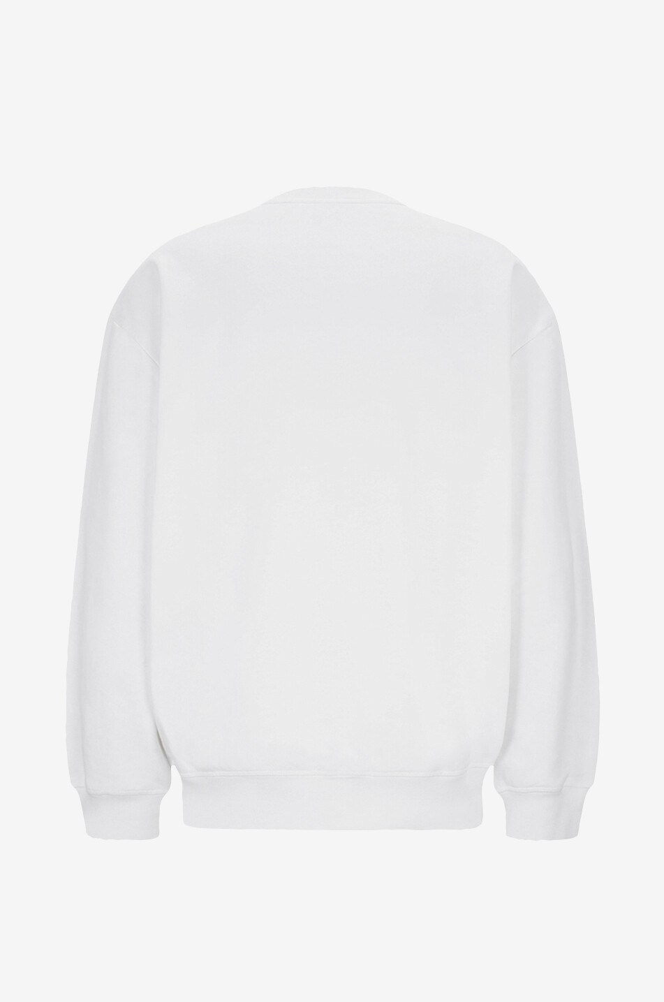 Grand VPC oversize flock-print adorned crewneck sweatshirt