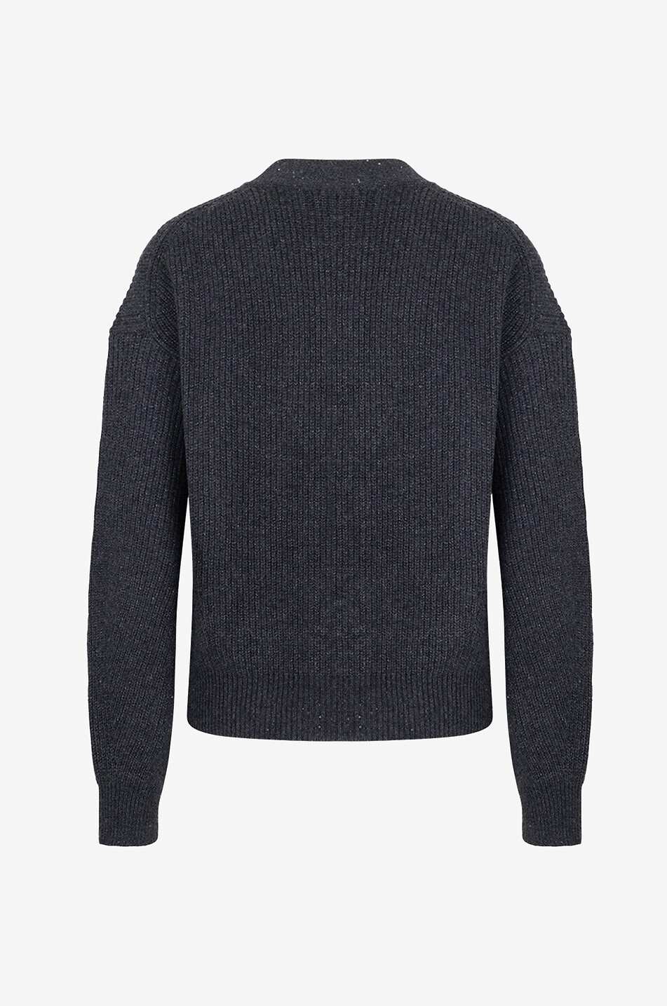BRUNELLO CUCINELLI Glittering boxy V-neck cashmere blend cardigan Women DARK GREY 2