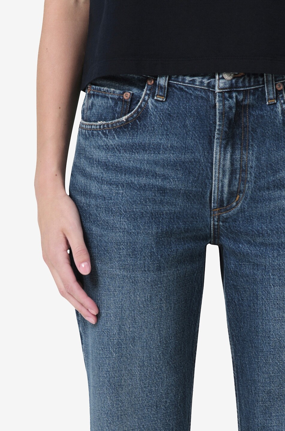 AGOLDE Valen cropped straight-leg jeans Women BLUE 5