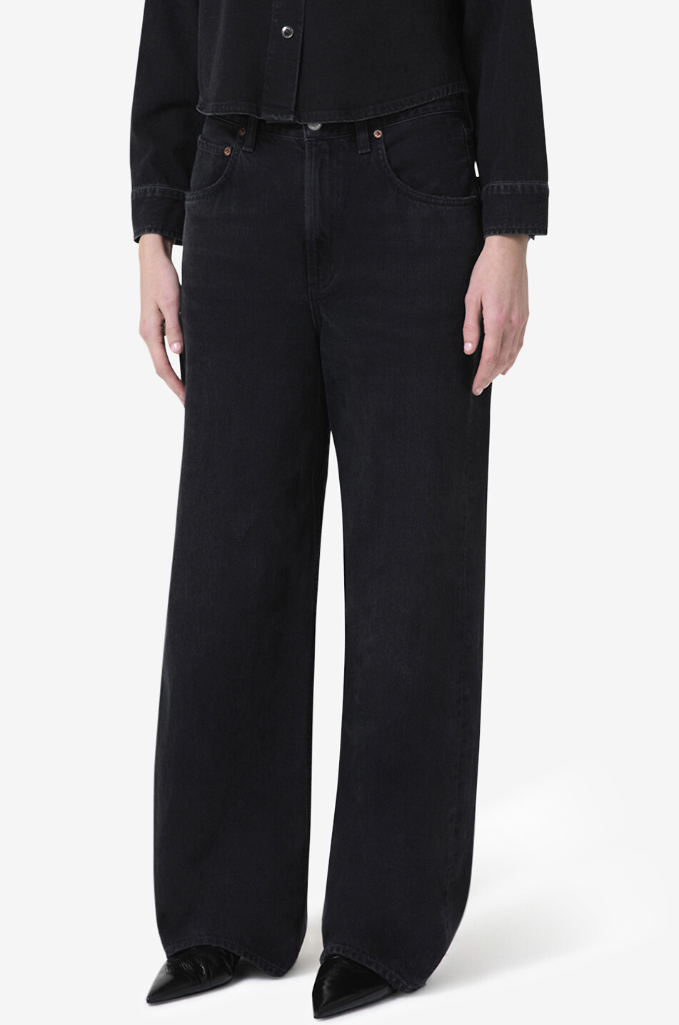 AGOLDE Jeans mit weitem Bein Low Curve Wide Leg Damen SCHWARZ 2