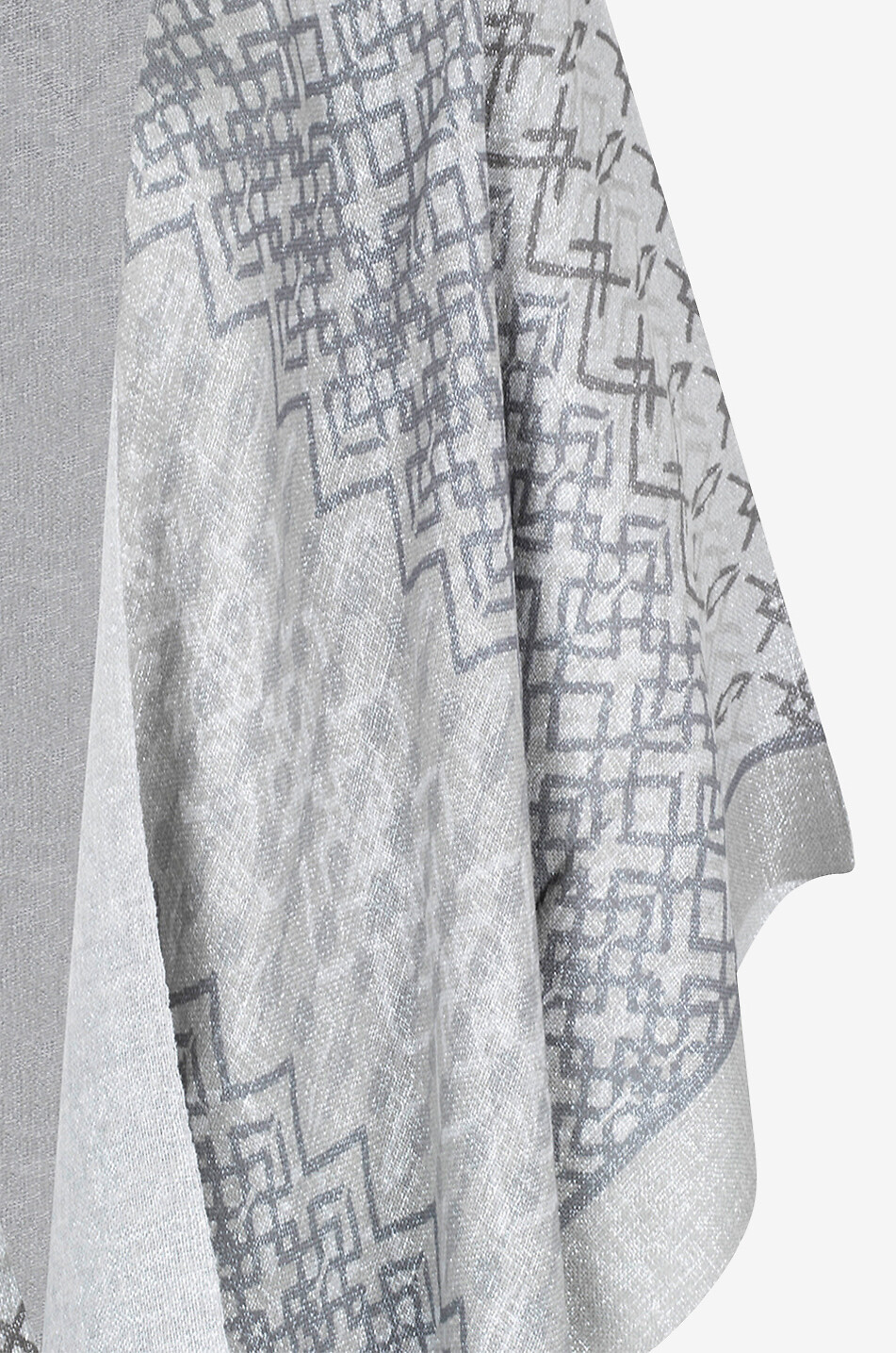 BRUNELLO CUCINELLI Poncho en lin et lurex à motifs ethniques Femme MULTICOLORE 3