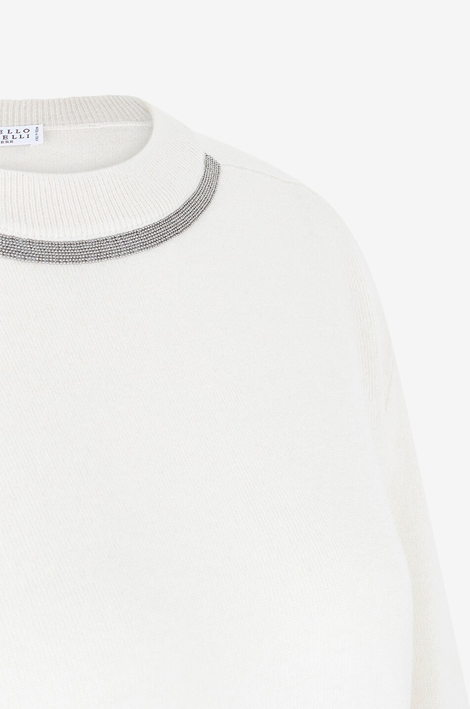 BRUNELLO CUCINELLI Pull ample en cachemire à col rond Monile Femme JAUNE CLAIR 3