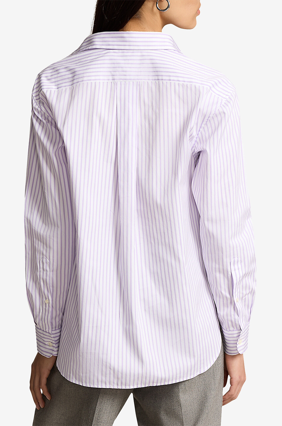 POLO RALPH LAUREN Pony striped relaxed shirt Women LIGHT PURPLE 3