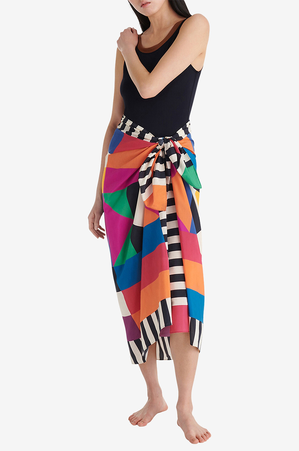 ERES Paréo en voile de coton et de soie Miroir Femme MULTICOLORE1 3