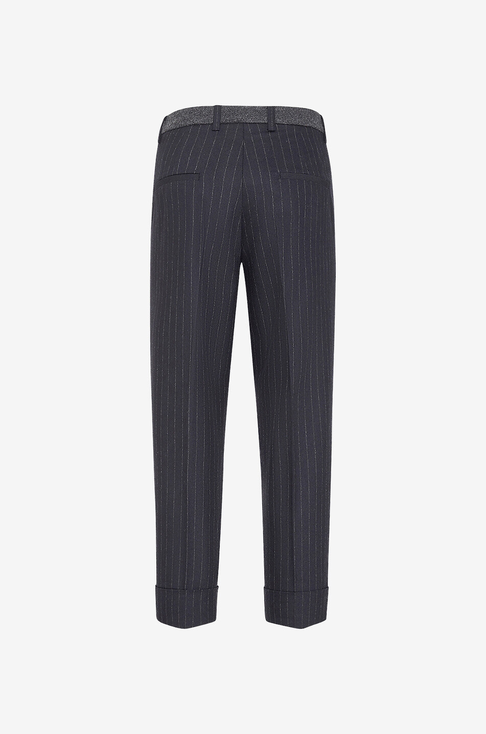 Zigarettenhose aus Nadelstreifen-Flanell Krystal