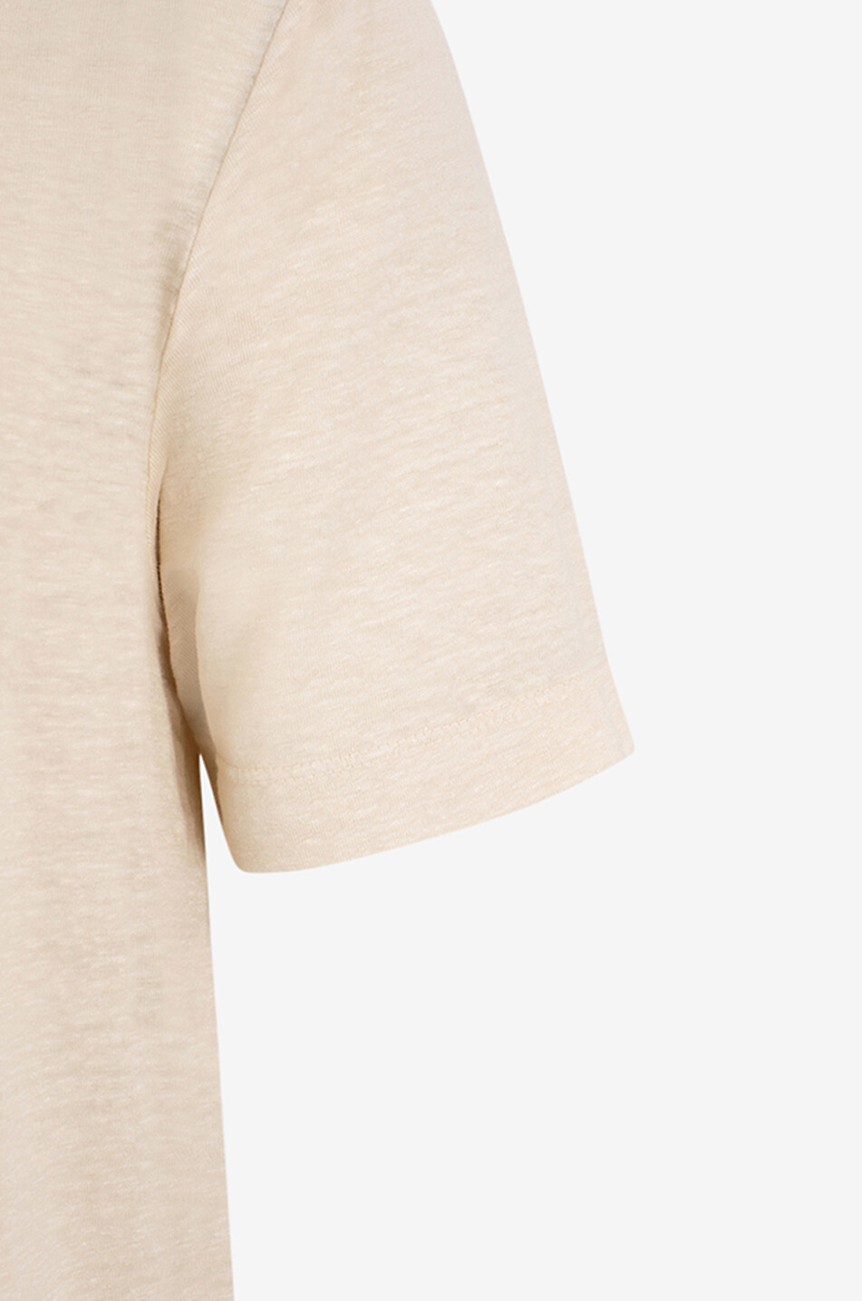 DANIELE FIESOLI Linen short-sleeved shirt Men EGGSHELL 3