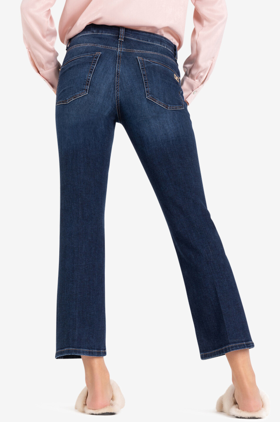 CAMBIO Verkürzte ausgestellte dunkle Jeans Paris Easy Kick Damen BLAU 4