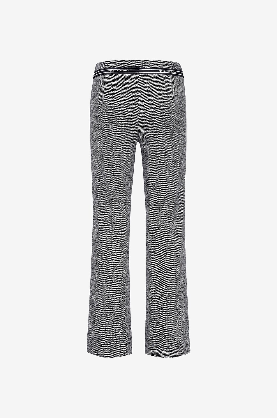 Ausgestellte Hose aus Fischgrät-Tweed Faith