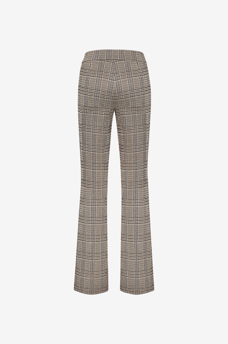 CAMBIO Francis flared glen check trousers Women LIGHT BROWN 2
