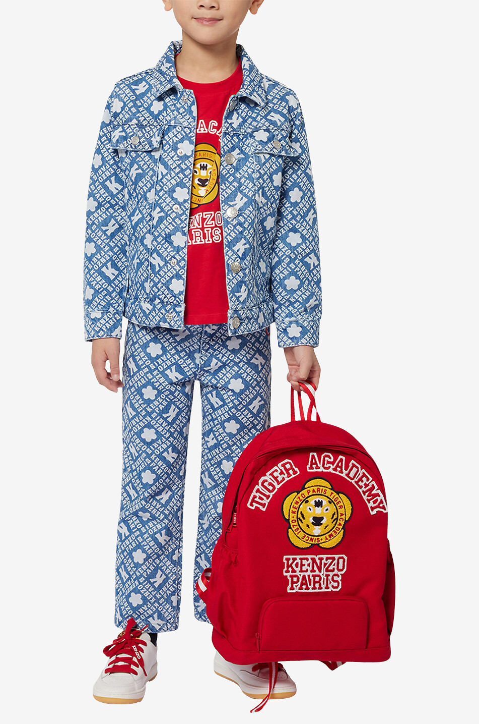 KENZO Sac à dos garçon en nylon Tiger Academy Garçon ROUGE 3