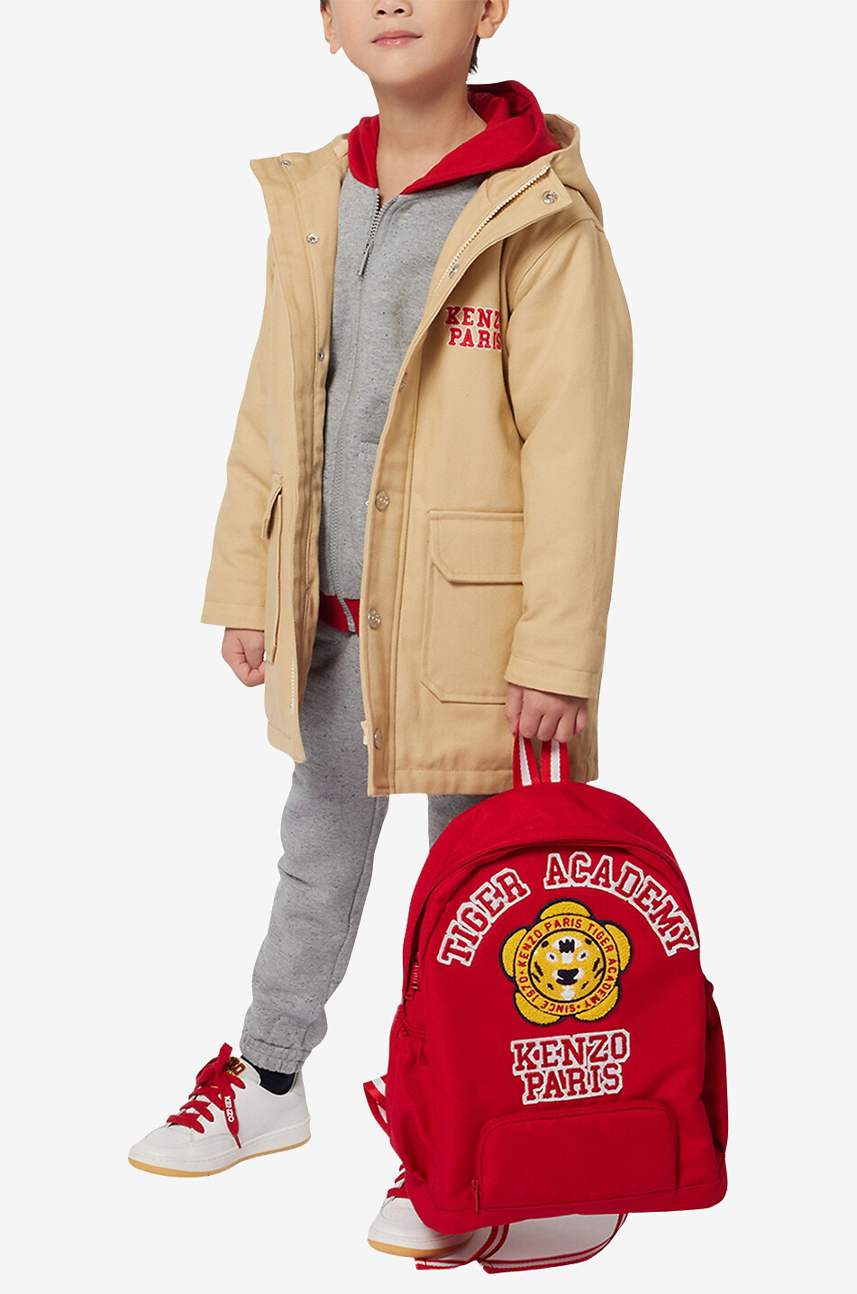 KENZO Sac à dos garçon en nylon Tiger Academy Garçon ROUGE 4