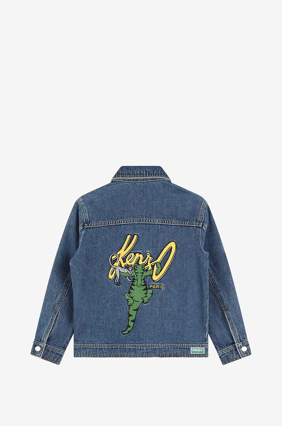 KENZO Jungen-Jeansjacke Monkey & Crocodile Junge DUNKELBLAU 2
