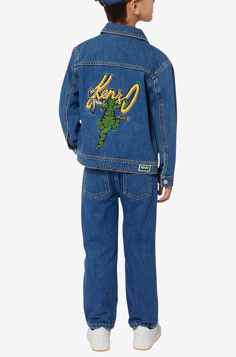 KENZO Jungen-Jeansjacke Monkey & Crocodile Junge DUNKELBLAU 3