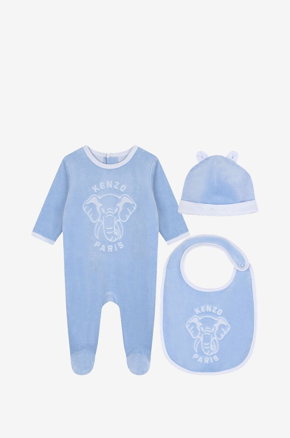 Elephant 3-piece baby velvet set