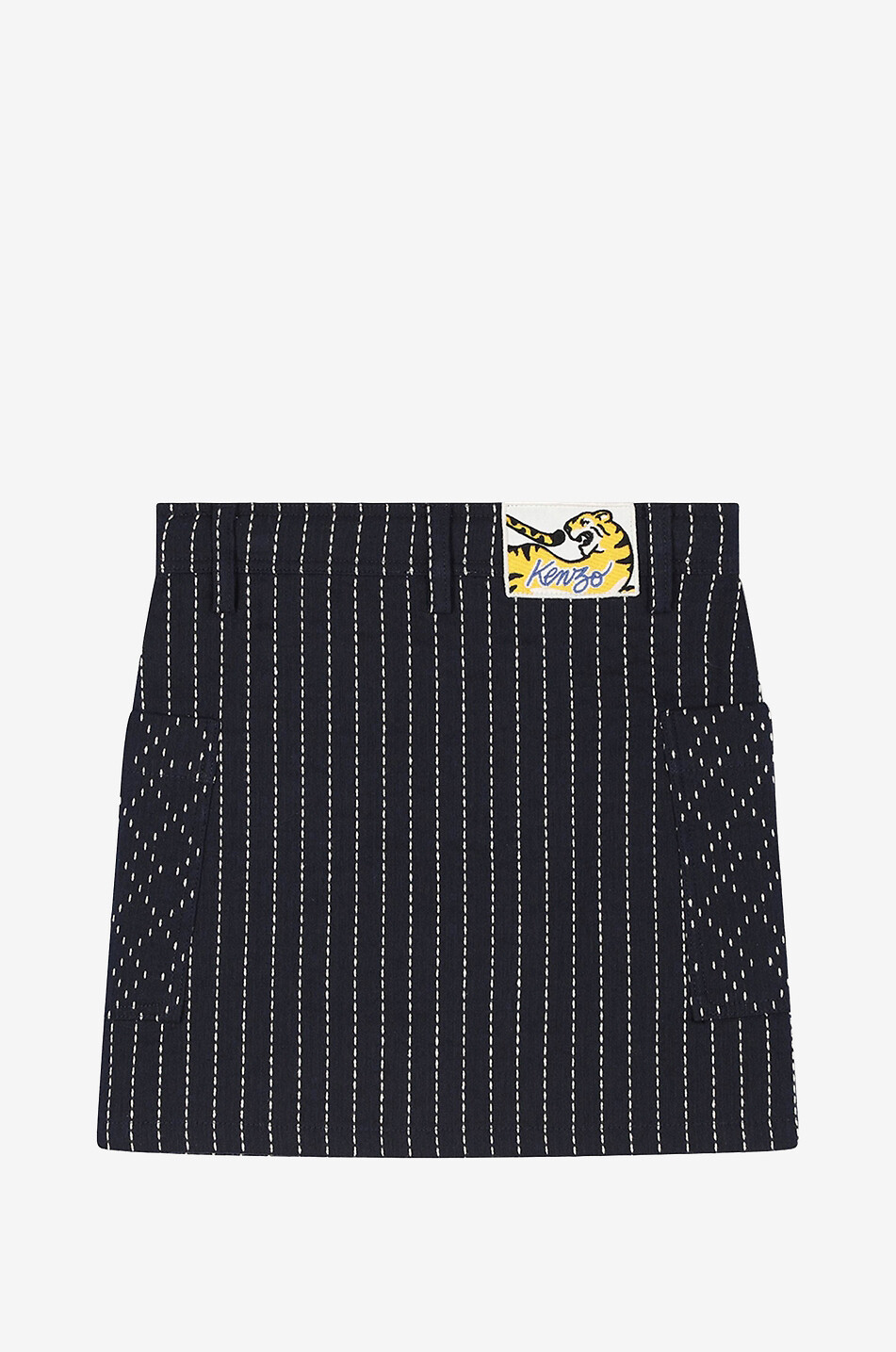 KENZO Mädchen-Nadelstreifen-Minirock Sashiko Mädchen DUNKELBLAU 2