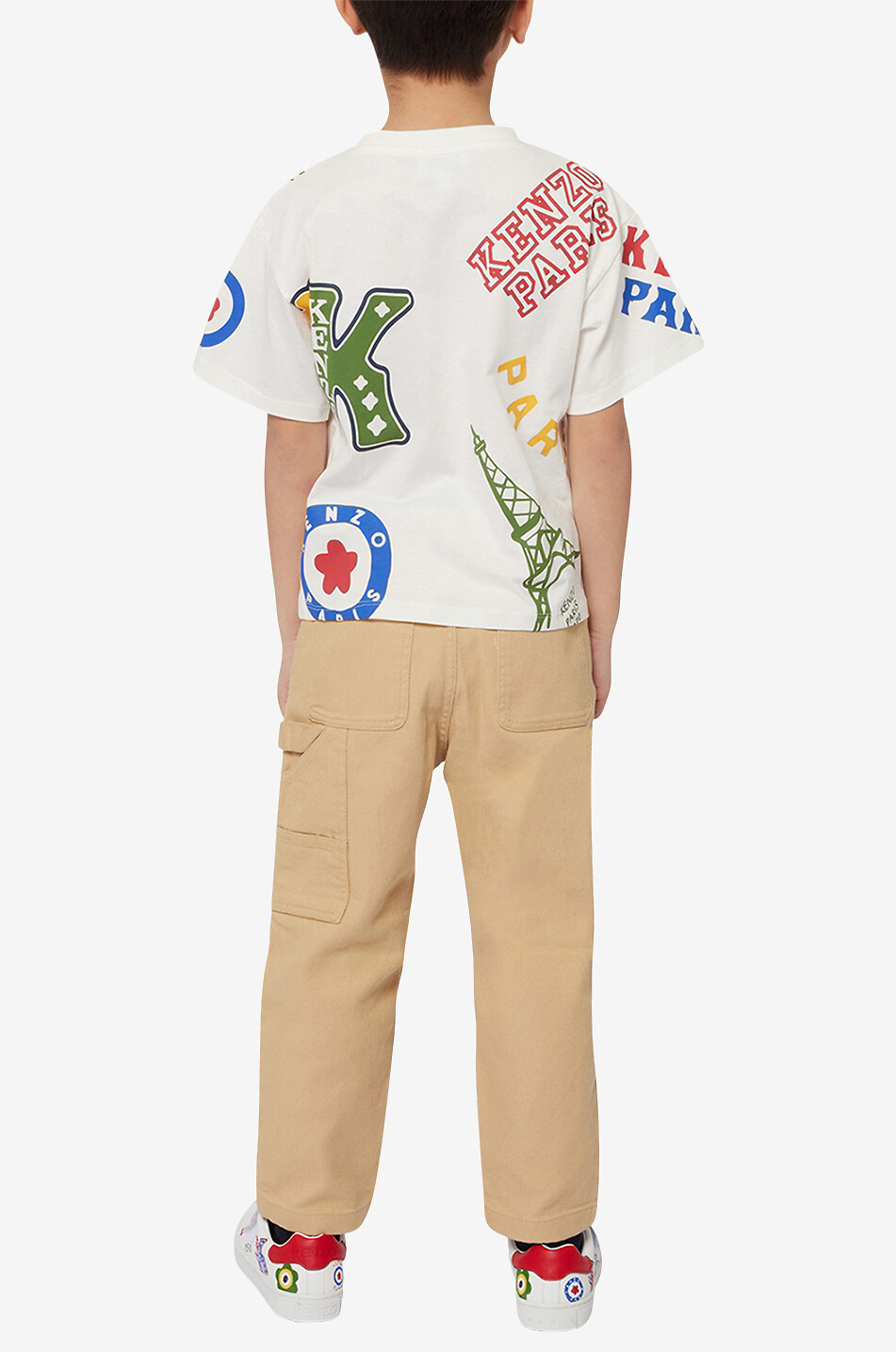 KENZO Pantalon cargo garçon orné d'un patch Garçon BEIGE 4
