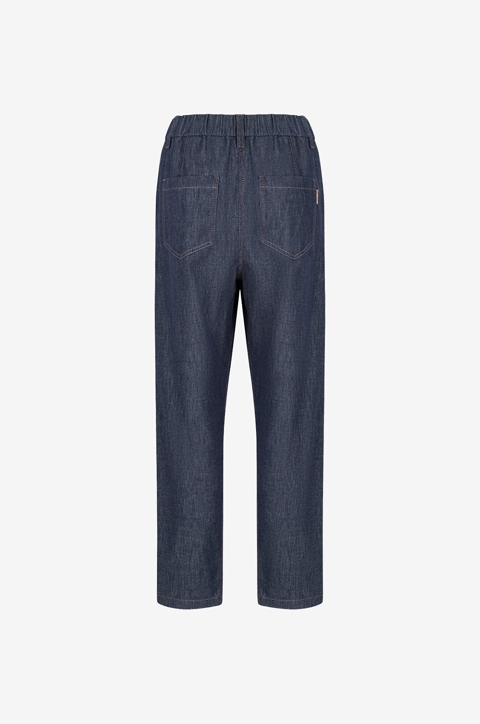 BRUNELLO CUCINELLI Jean carotte à taille élastiquée The Super Lighweight Femme BLEU 2
