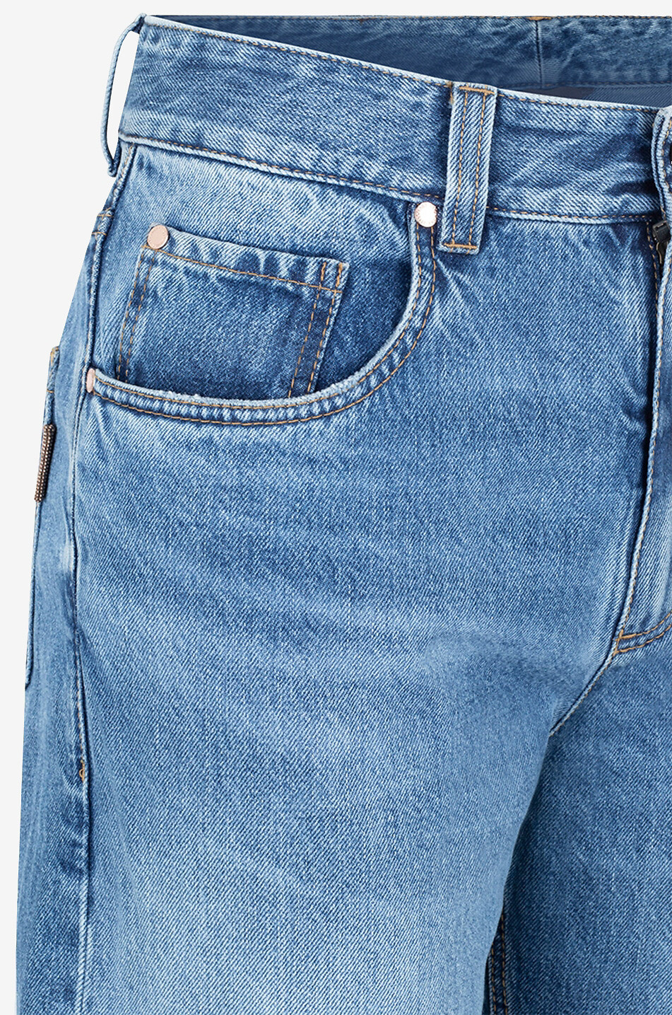 BRUNELLO CUCINELLI Jean large taille haute délavé The Contemporary Loose Full Length Femme BLEU 3