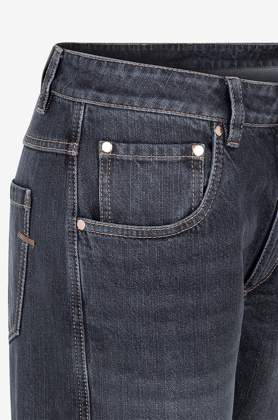 BRUNELLO CUCINELLI The Straight Leg Mid-Rise Monile embroidered faded cropped jeans Women BLACK 3