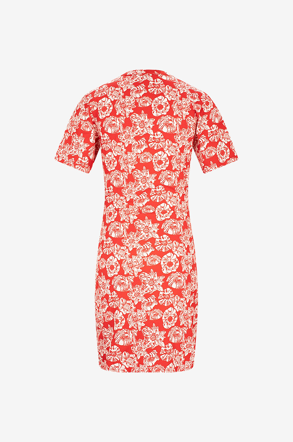 BALZAC PARIS Floreal flounced mini T-shirt dress Women RED 2