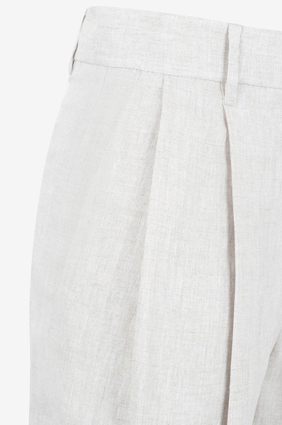 BRUNELLO CUCINELLI Ausgewaschene Leinenhose mit weitem Bein Wide Pleated Damen BEIGE 3