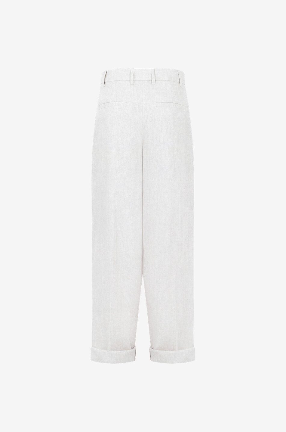 BRUNELLO CUCINELLI Ausgewaschene Leinenhose mit weitem Bein Wide Pleated Damen BEIGE 2