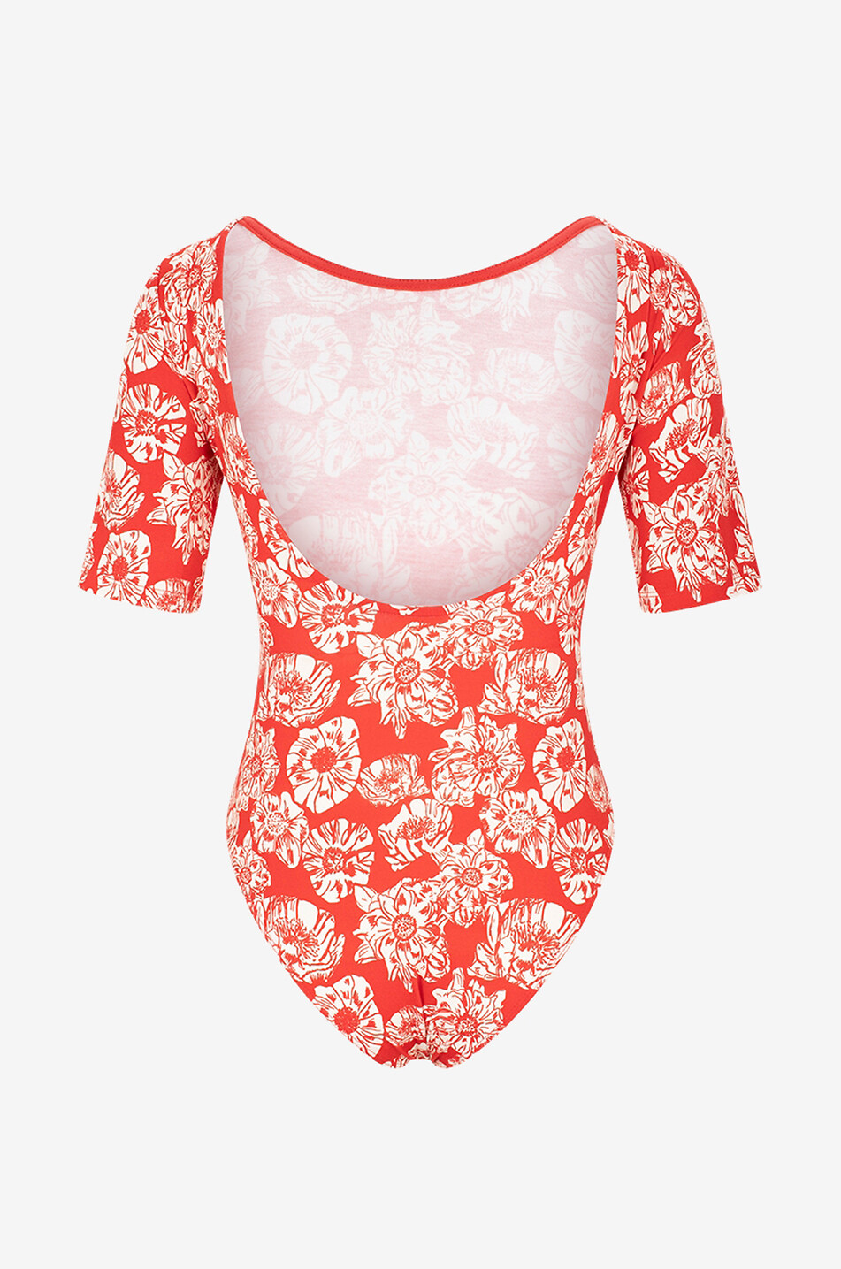 BALZAC PARIS Body à manches courtes en jersey fleuri Heureuse Femme ROUGE 2