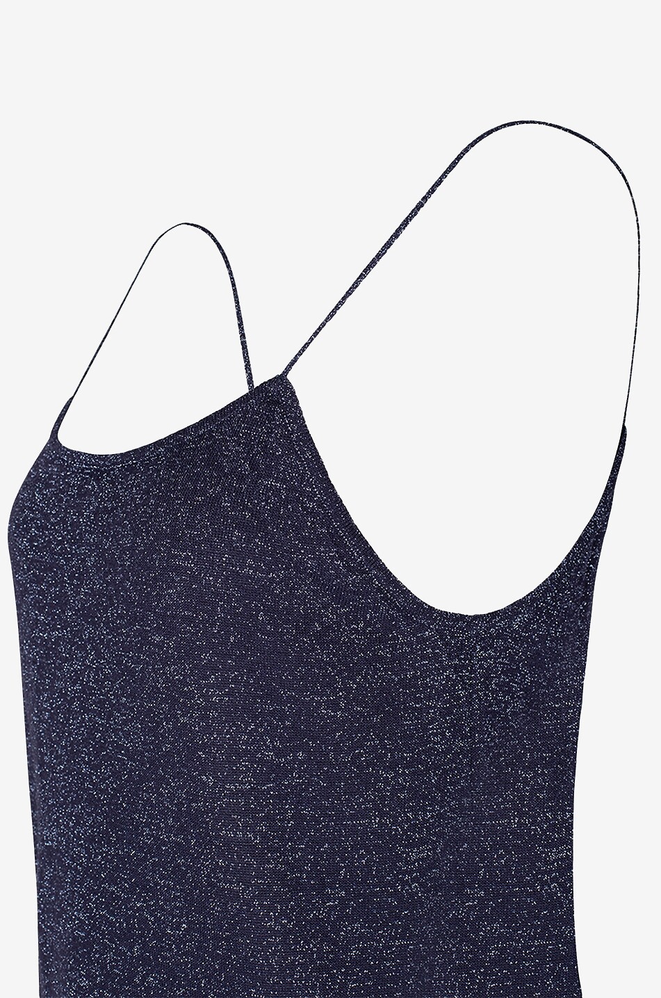 Amandier strappy knit and lurex top