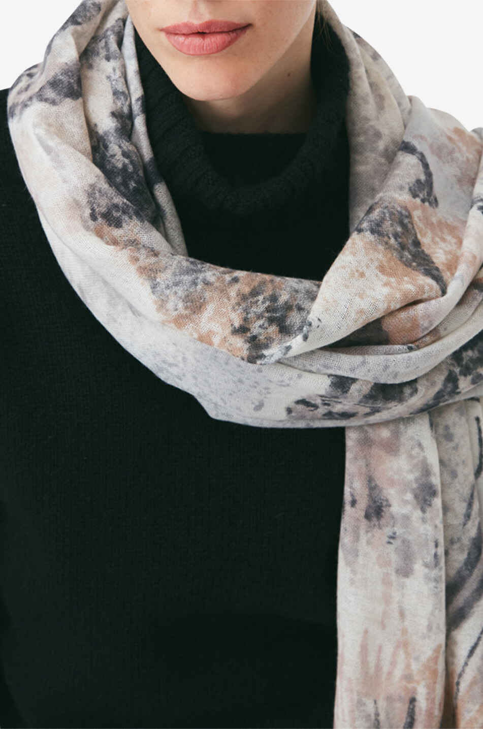 19 ANDREA'S 47 Dianora foliage print shawl Women MULTI COLOURED 3