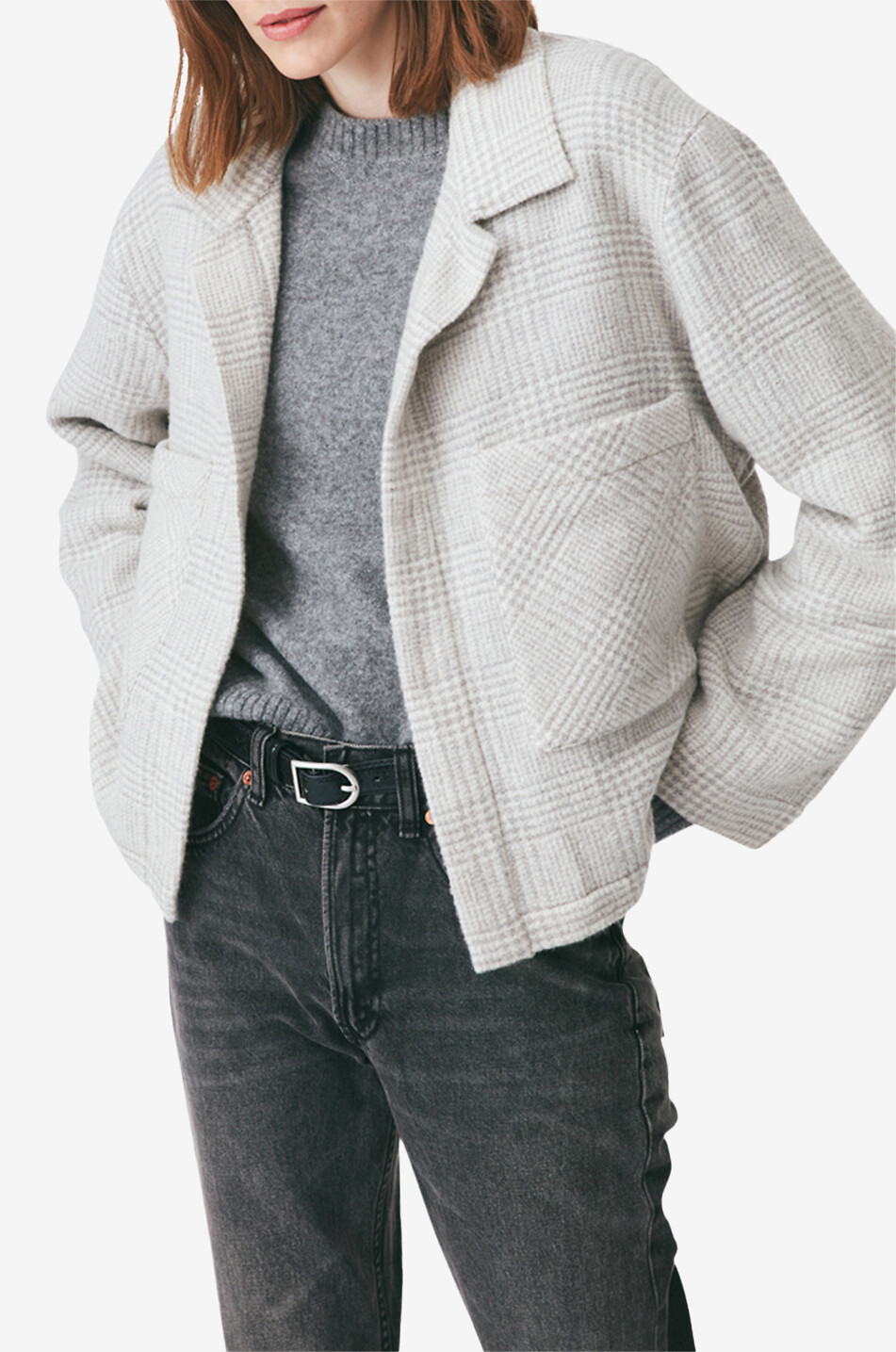 Manteau court prince-de-galles Gayle