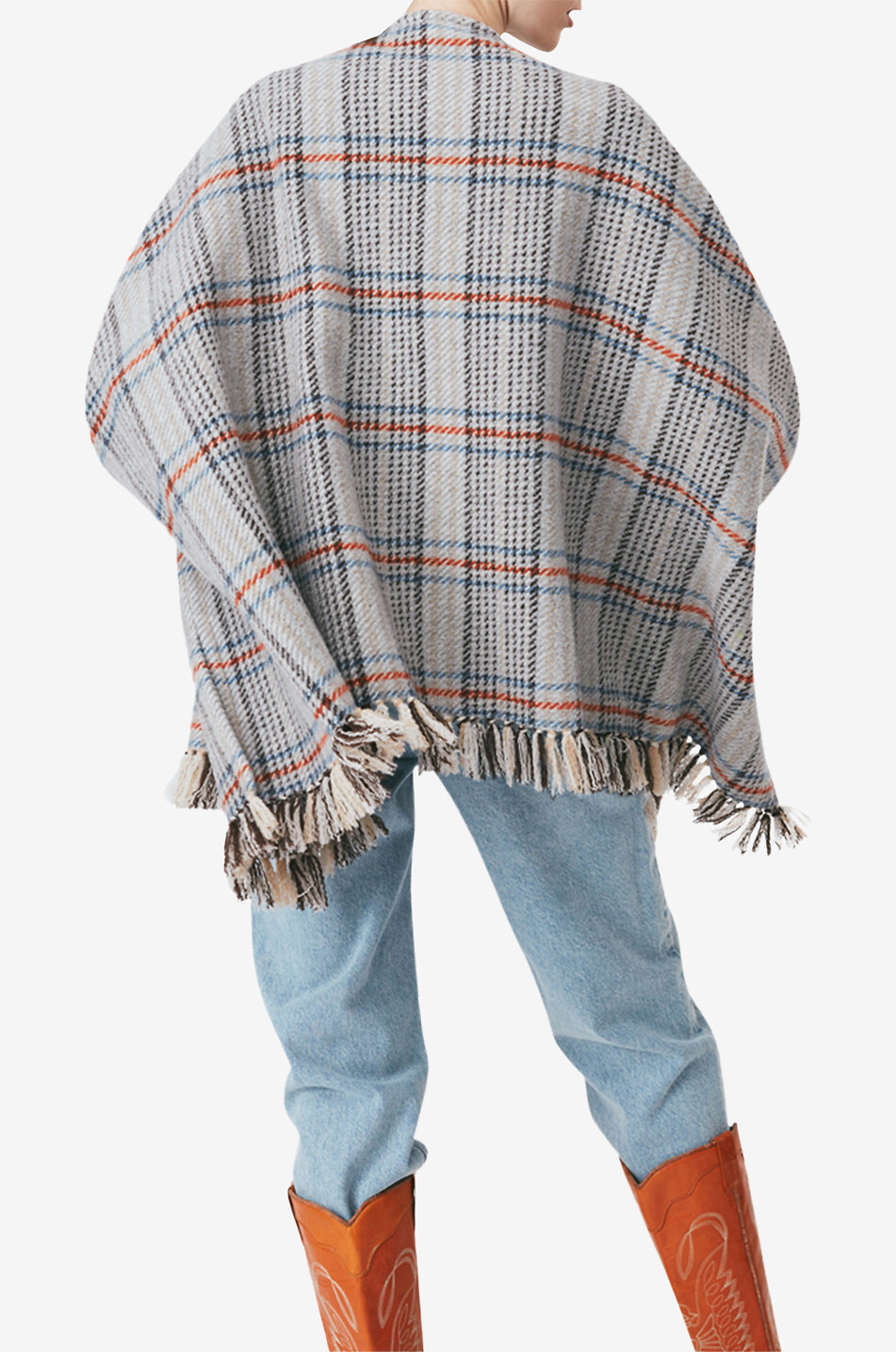 19 ANDREA'S 47 Cape avec manchettes à carreaux Alicia Femme MULTICOLORE 4