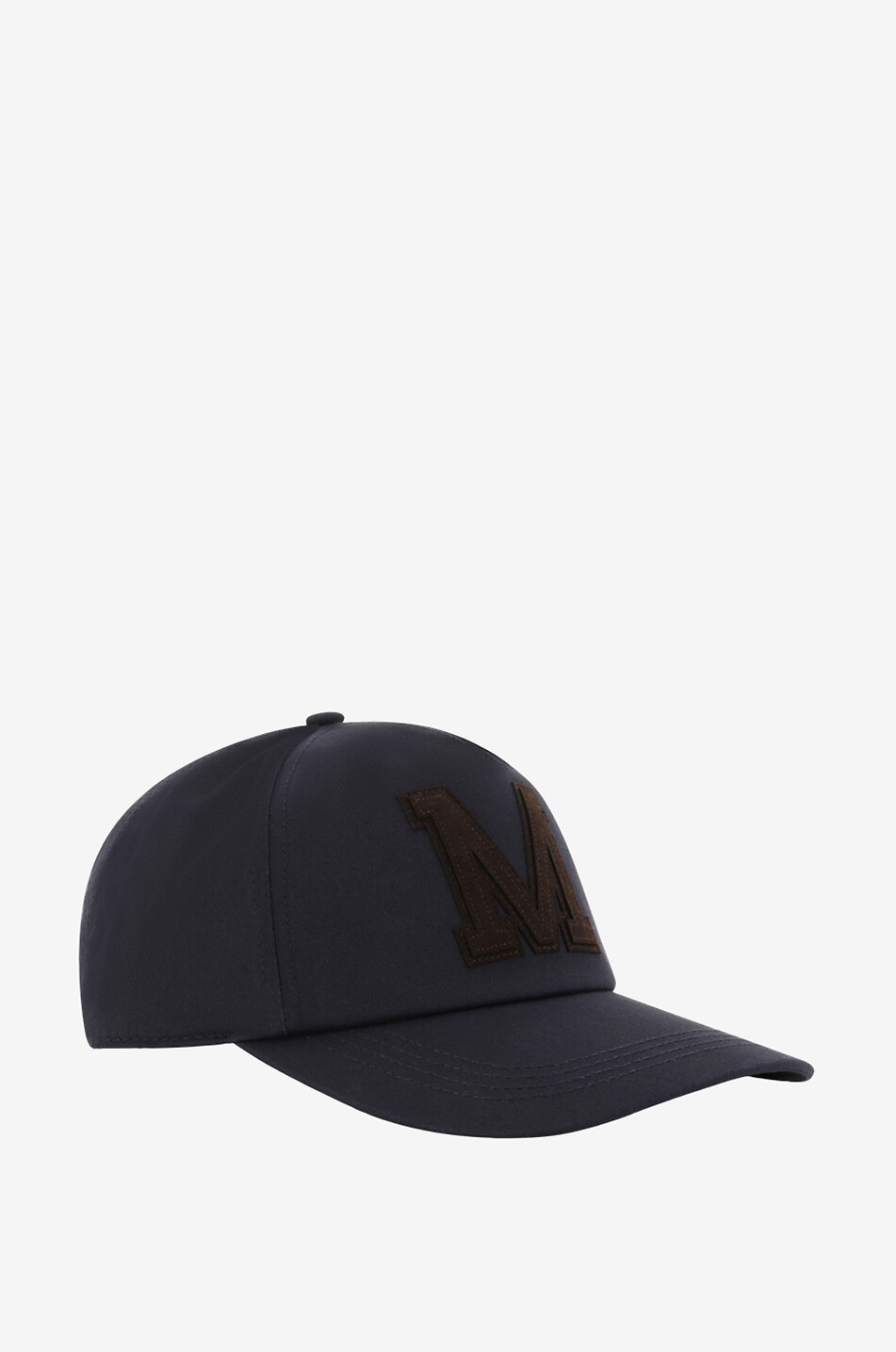 MONCLER Casquette en gabardine à patch monogramme universitaire Homme BLEU FONCE 2
