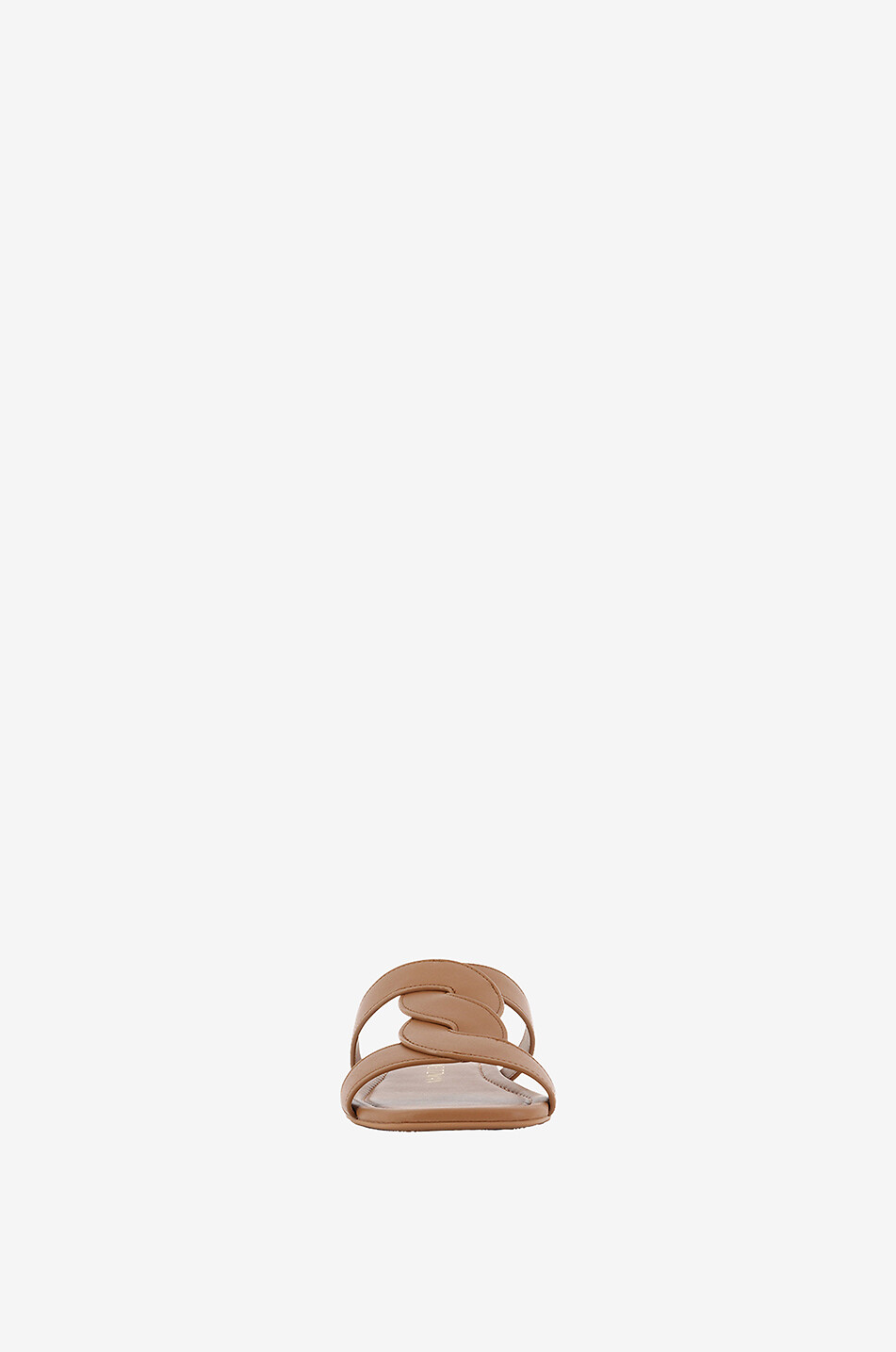 STUART WEITZMAN Mules plates en cuir lisse Ibiza Femme COGNAC 2