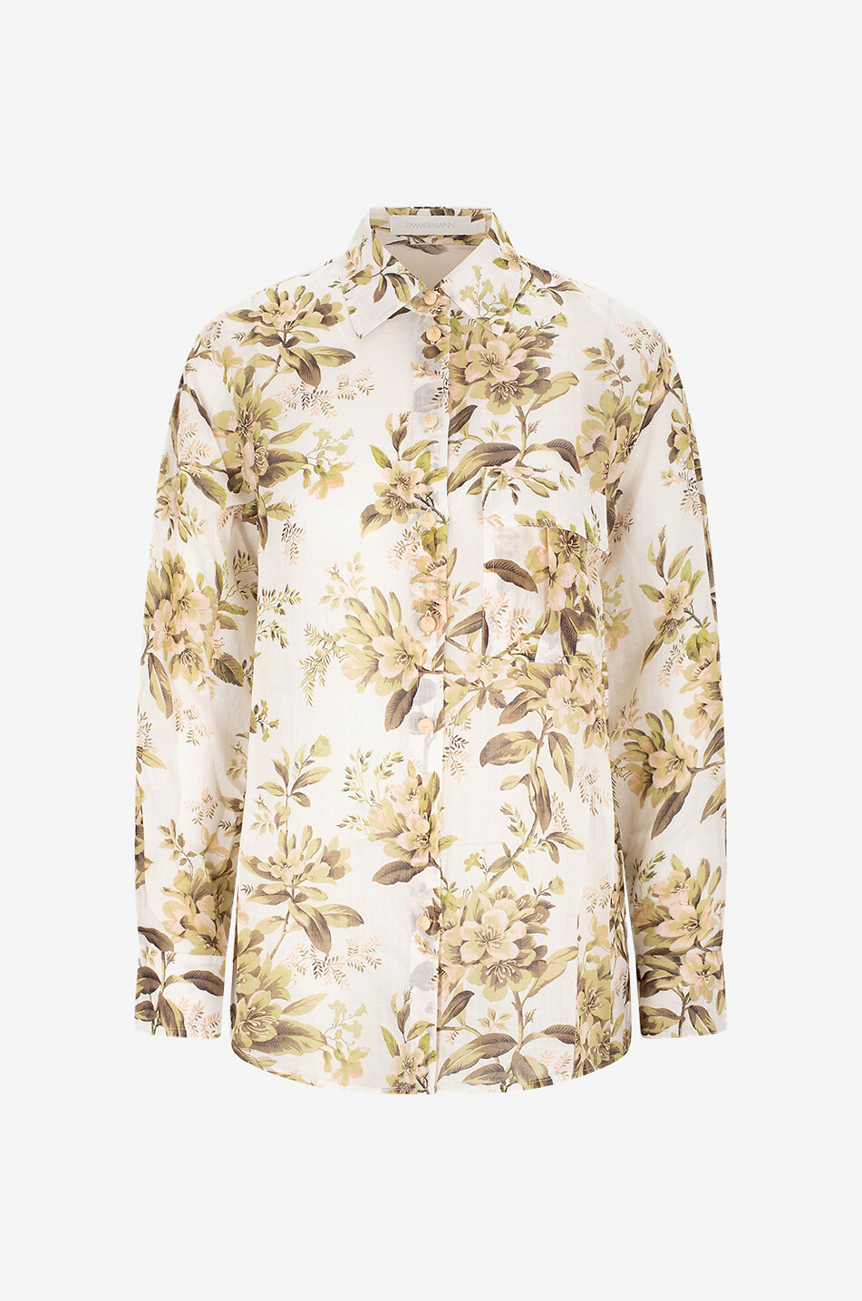 Golden Manstyle floral ramie shirt