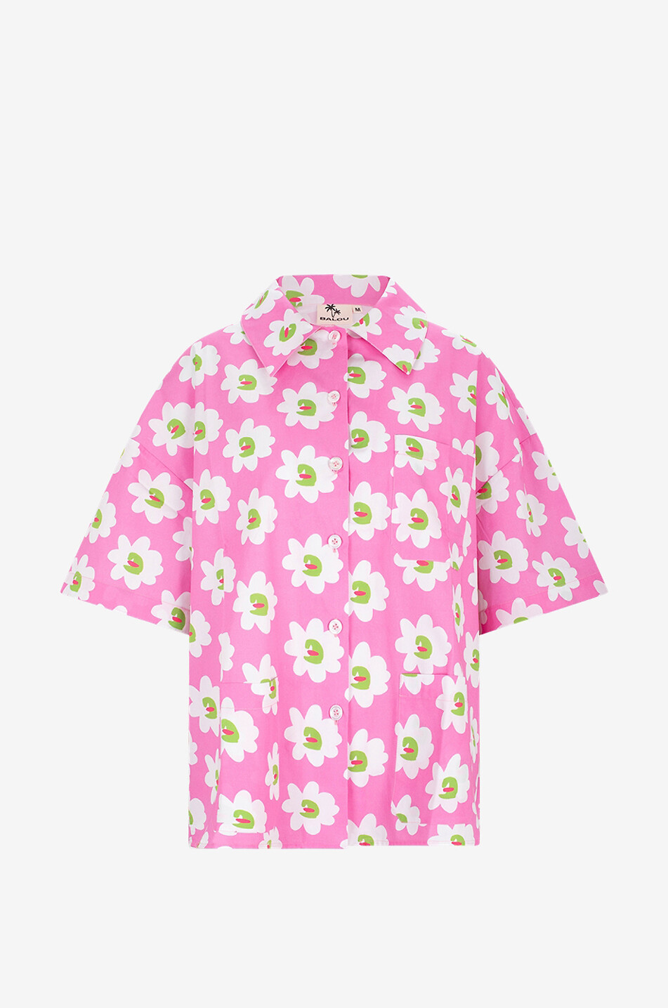The Organic Shirt printed short-sleeved oversize shirt