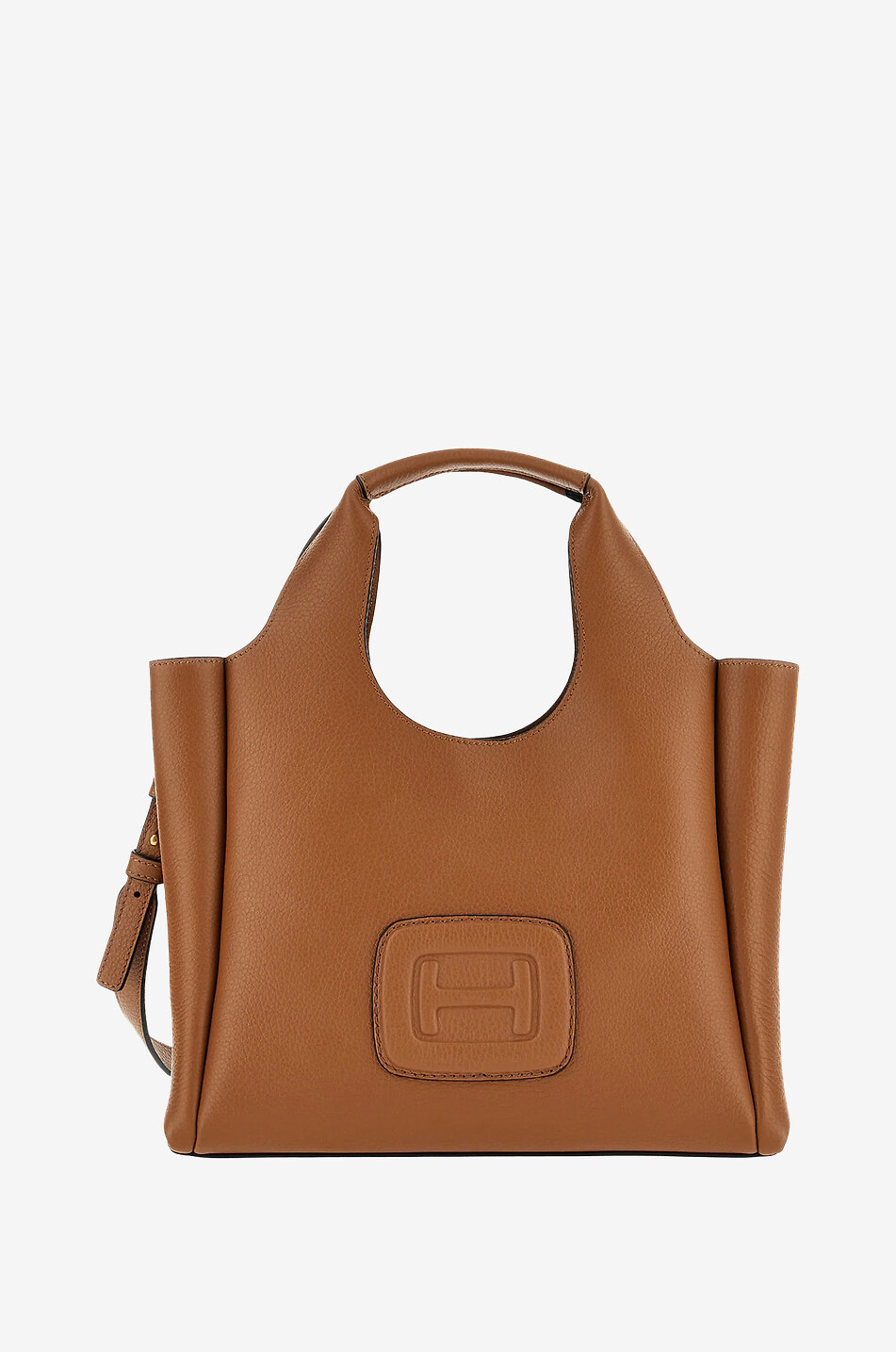 トートバッグ HOGAN GRAINY LEATHER SMALL TOTE BAG H-Bag Shopping Small grained leather tote bag - HOGAN - BLUE