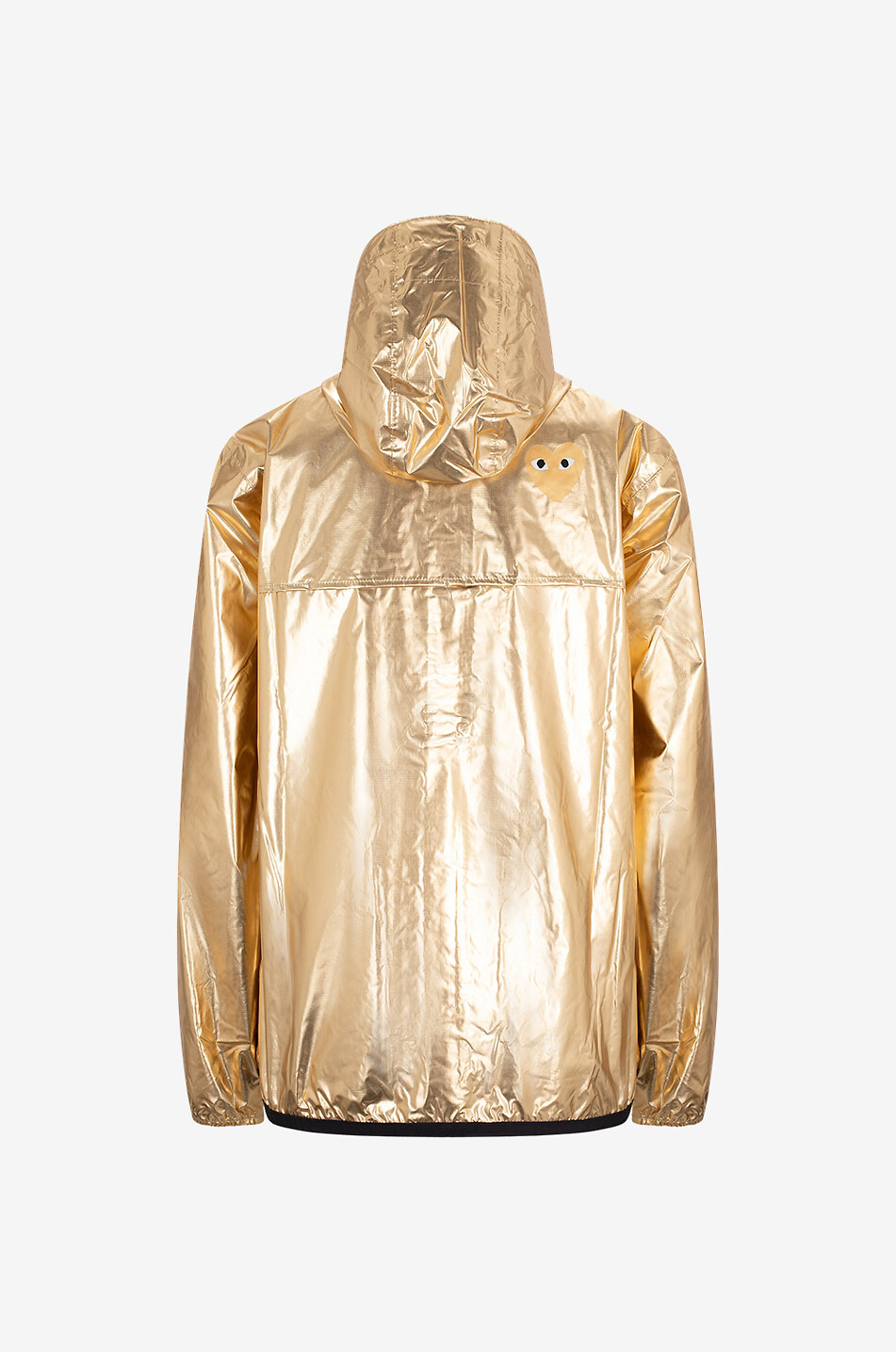 PLAY CDG x K WAY Claude gold tone ripstop rain jacket