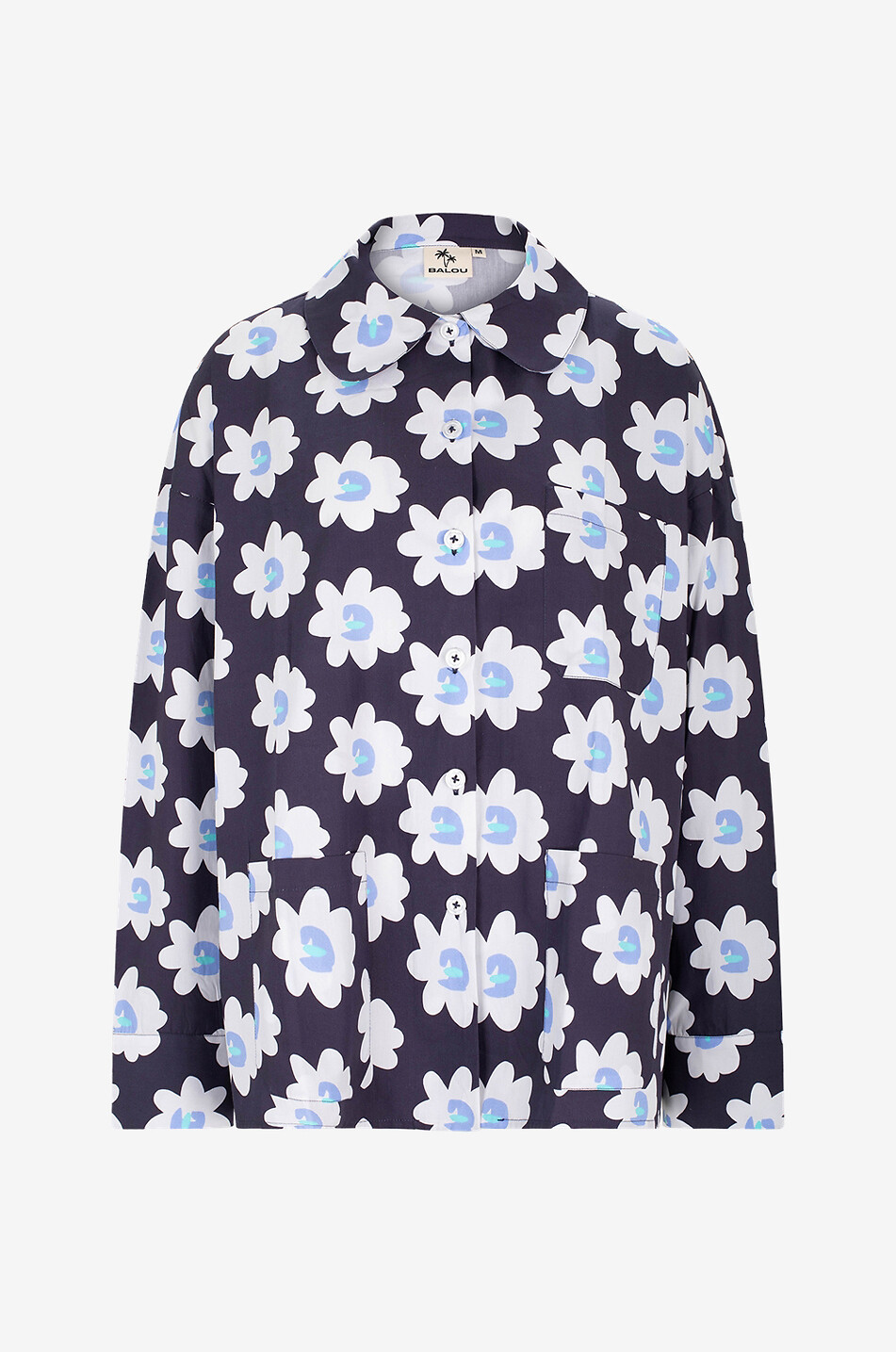 Geblümtes Oversize-Langarm-Hemd The Organic Shirt