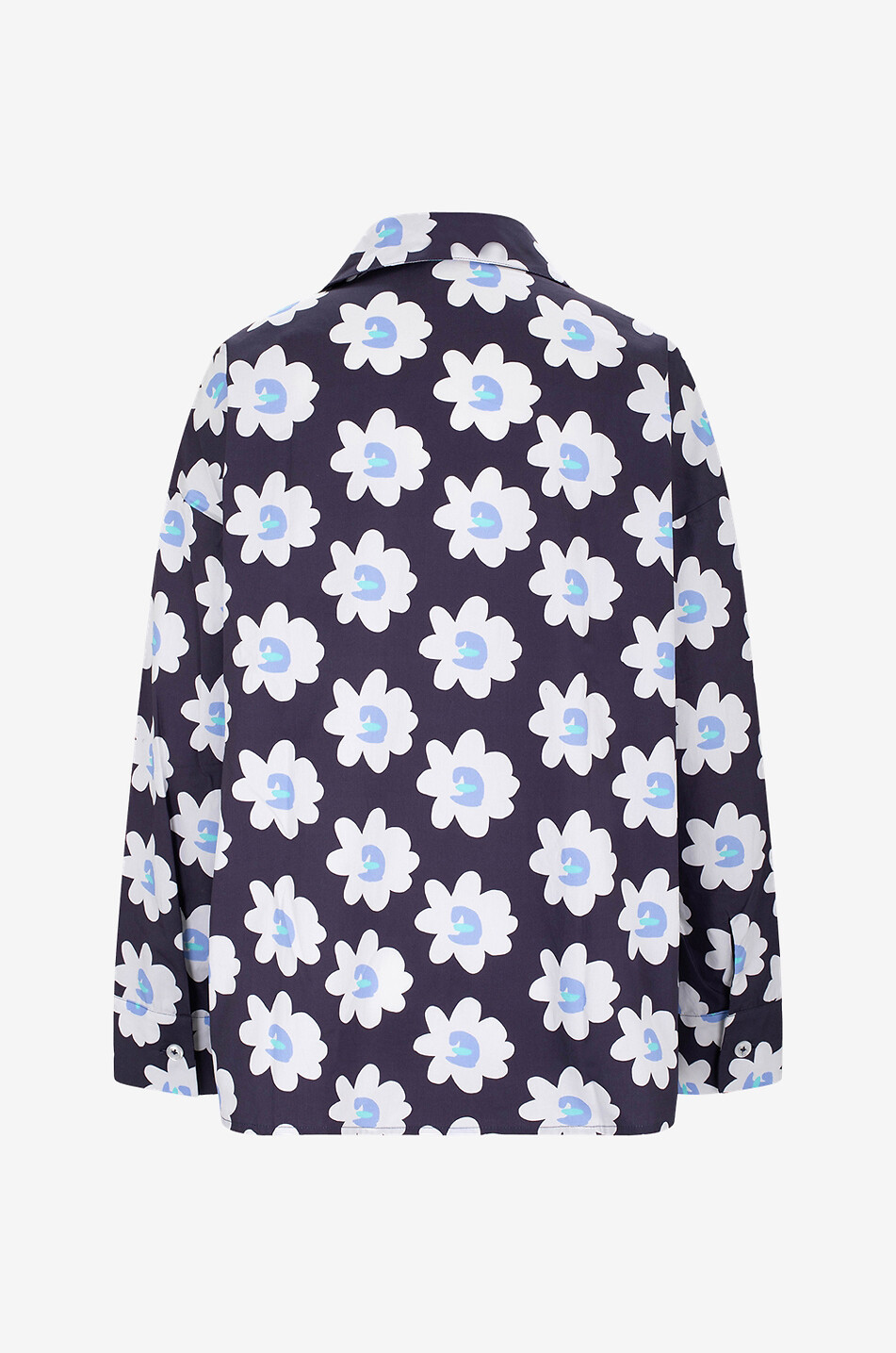 Geblümtes Oversize-Langarm-Hemd The Organic Shirt