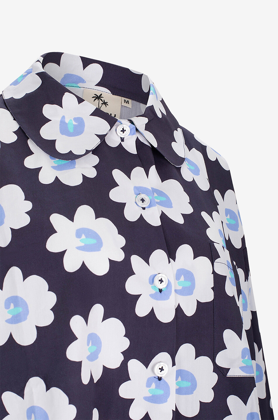 Geblümtes Oversize-Langarm-Hemd The Organic Shirt