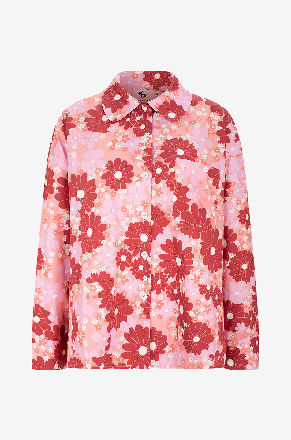 The Organic Shirt floral long-sleeved oversize shirt