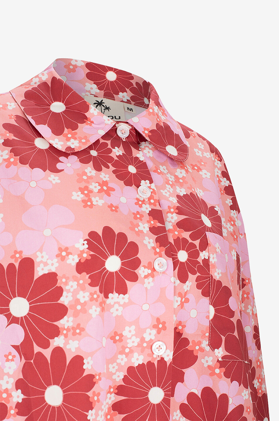 BALOU The Organic Shirt floral long-sleeved oversize shirt Women PINK 3
