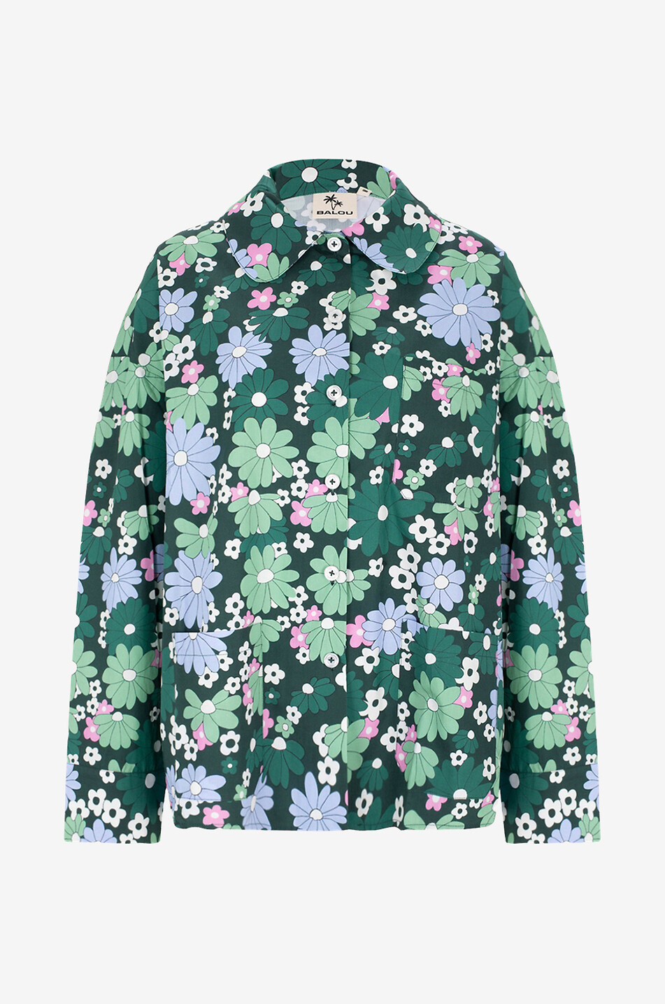 The Organic Shirt floral long-sleeved oversize shirt